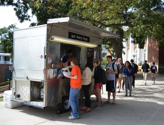 Line at the Got Dumplings truck